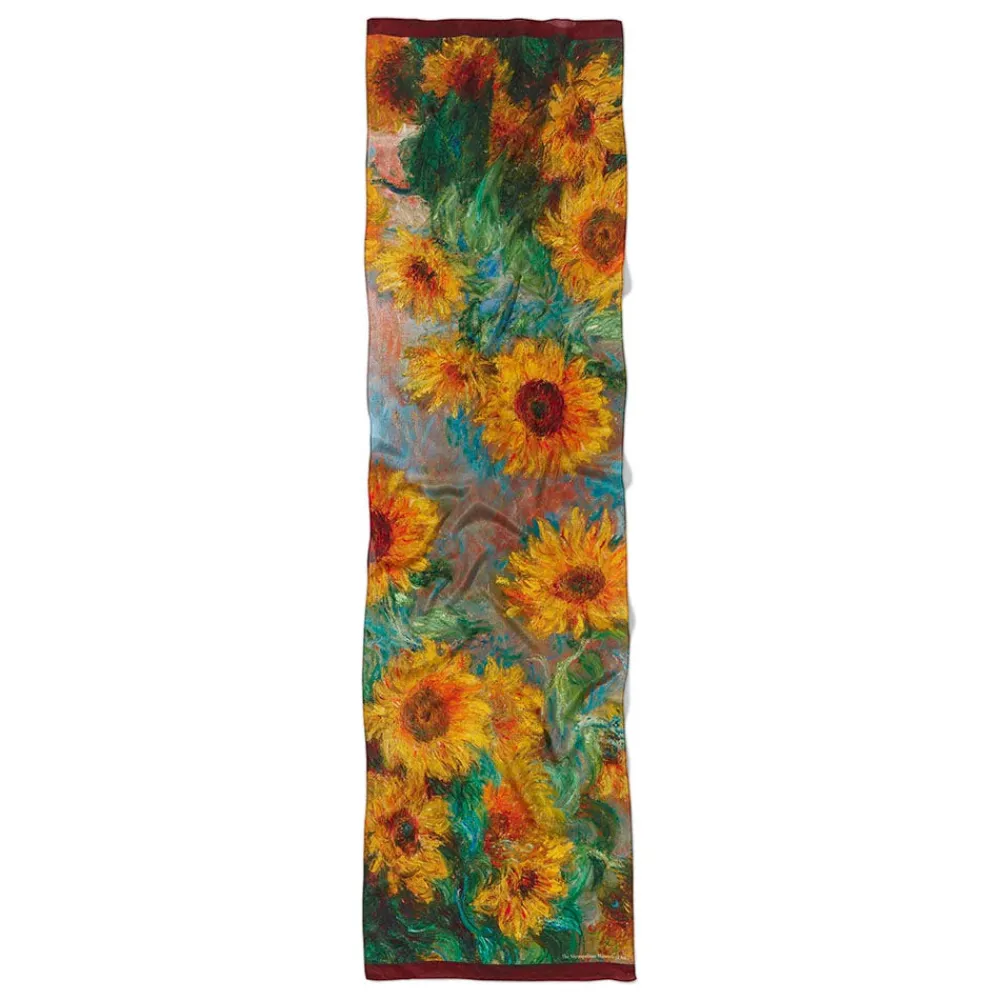 monet_sunflowers_oblong_silk_scarf_3.webp Monet Sunflowers Oblong Silk Scarf*The Met Store Sale