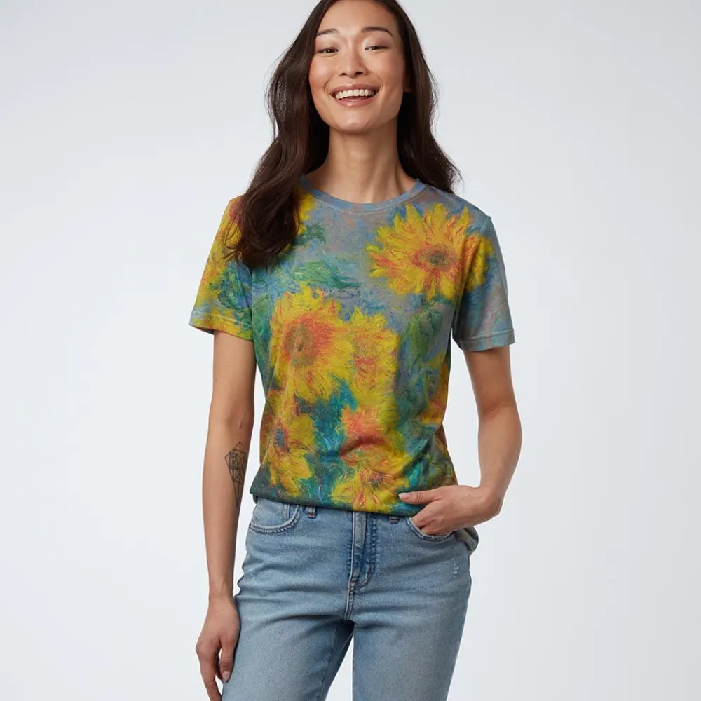monet_sunflowers_womens_tee_1.webp Monet Sunflowers Women's Tee*The Met Store Hot