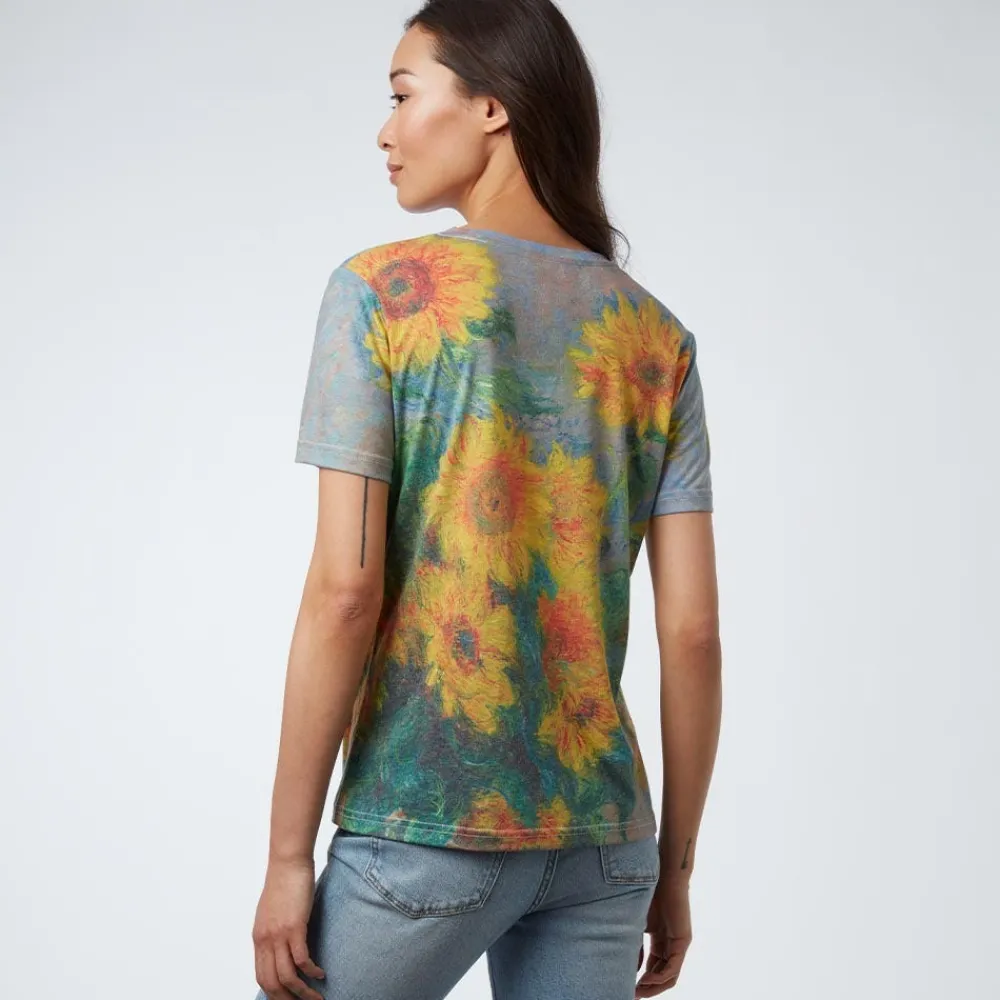monet_sunflowers_womens_tee_4.webp Monet Sunflowers Women's Tee*The Met Store Hot