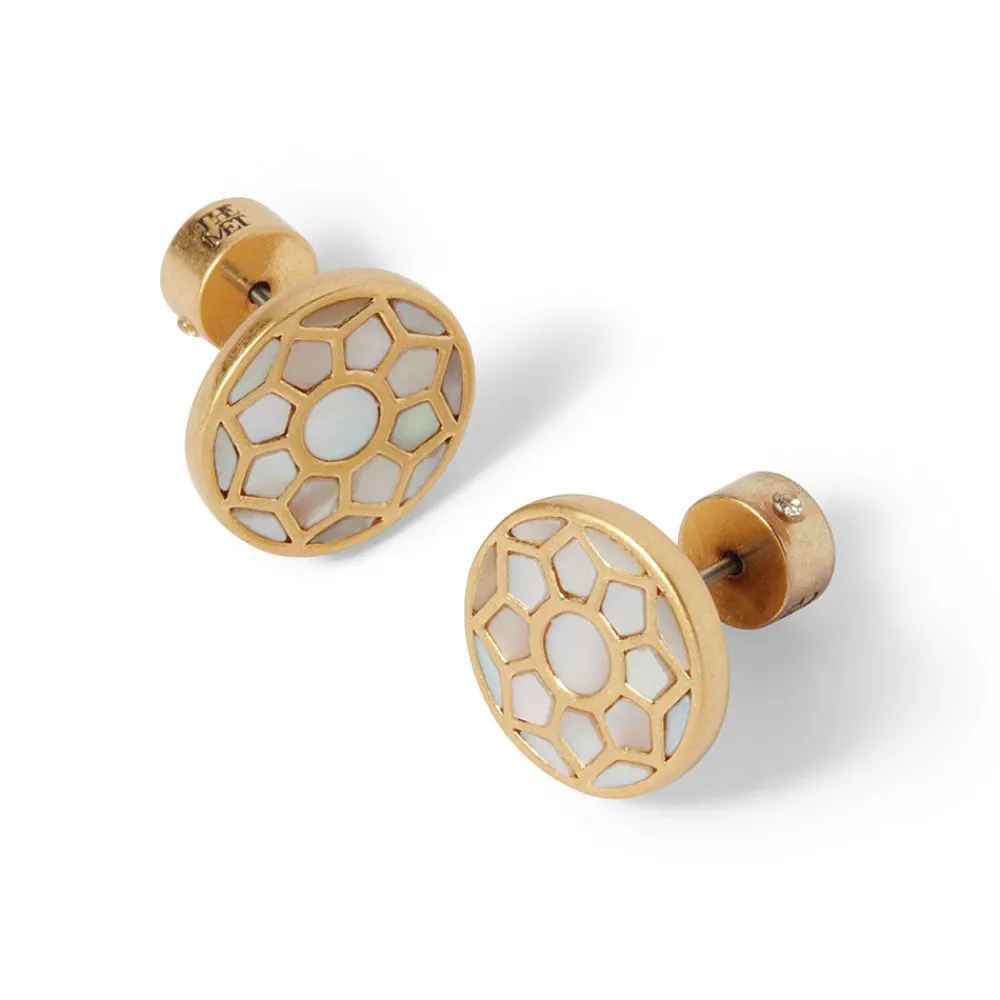 motherofpearl_mosaic_stud_earrings_2.webp Mother-of-Pearl Mosaic Stud Earrings*The Met Store Clearance