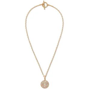 Mother-of-Pearl Mosaic T-Bar Pendant Necklace*The Met Store Best