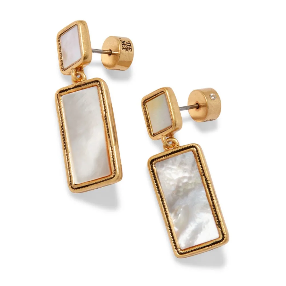 motherofpearl_tile_doubledrop_earrings_3.webp Mother-of-Pearl Tile Double-Drop Earrings*The Met Store Fashion