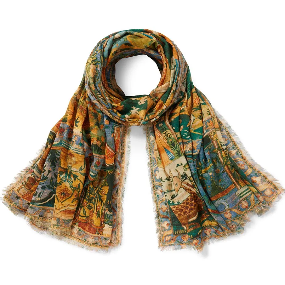 persian_pictorial_textile_oversize_oblong_scarf_0.webp Persian Pictorial Textile Oversize Oblong Scarf*The Met Store Flash Sale