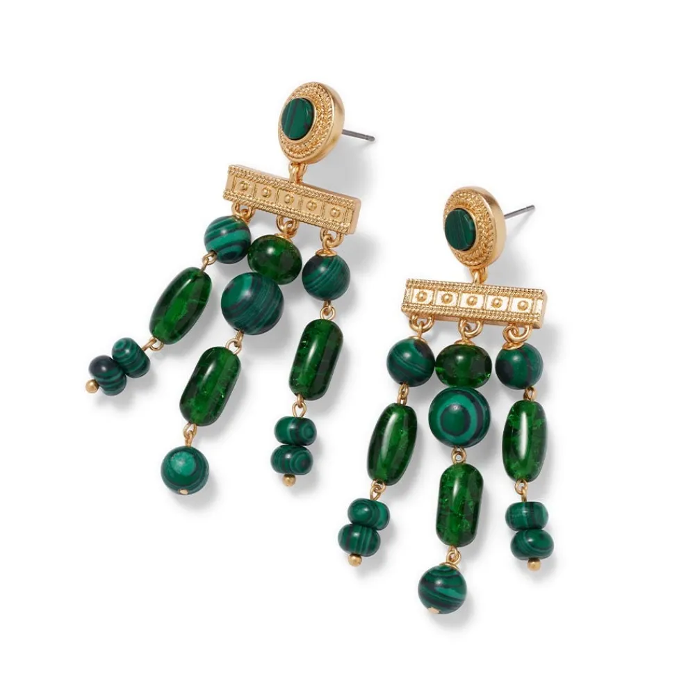 roman_malachite_chandelier_earrings_2.webp Roman Malachite Chandelier Earrings*The Met Store Online