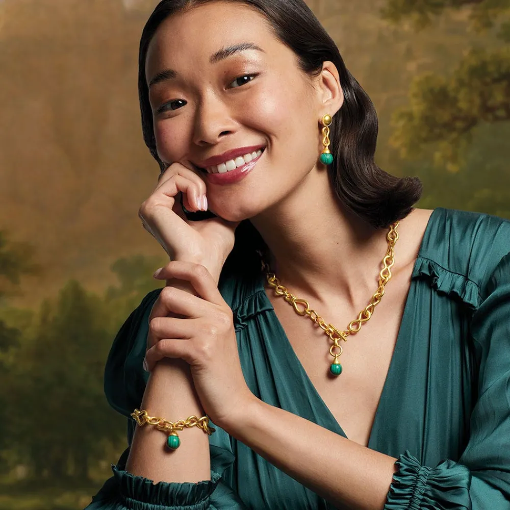 roman_malachite_drop_earrings_2.webp Roman Malachite Drop Earrings*The Met Store Best