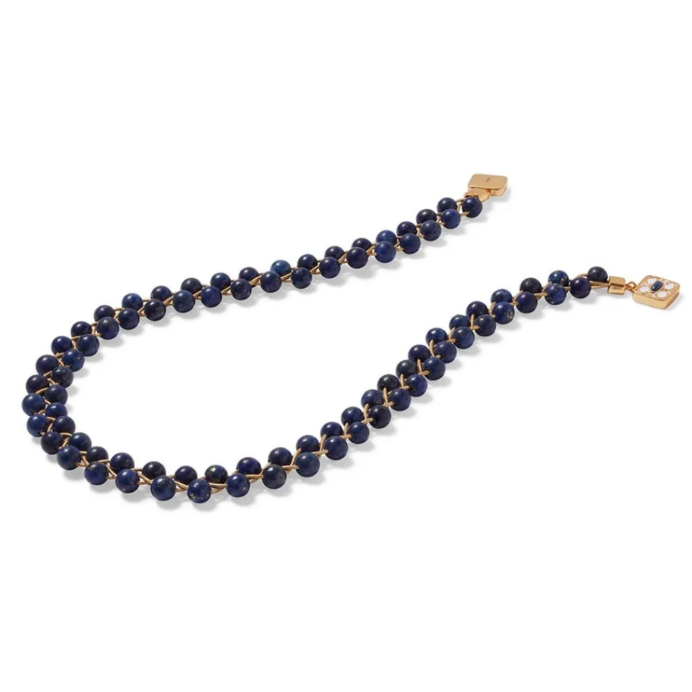 spanish_baldric_lapis_braided_necklace_2.webp Spanish Baldric Lapis Braided Necklace*The Met Store Shop