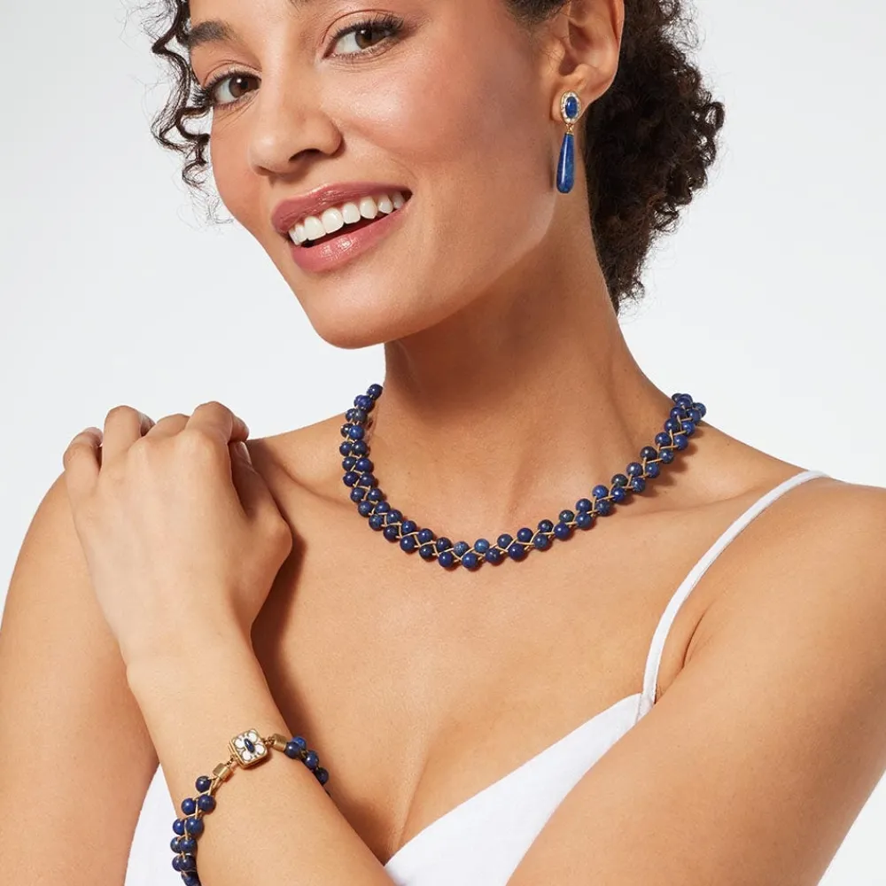 spanish_baldric_lapis_braided_necklace_4.webp Spanish Baldric Lapis Braided Necklace*The Met Store Shop
