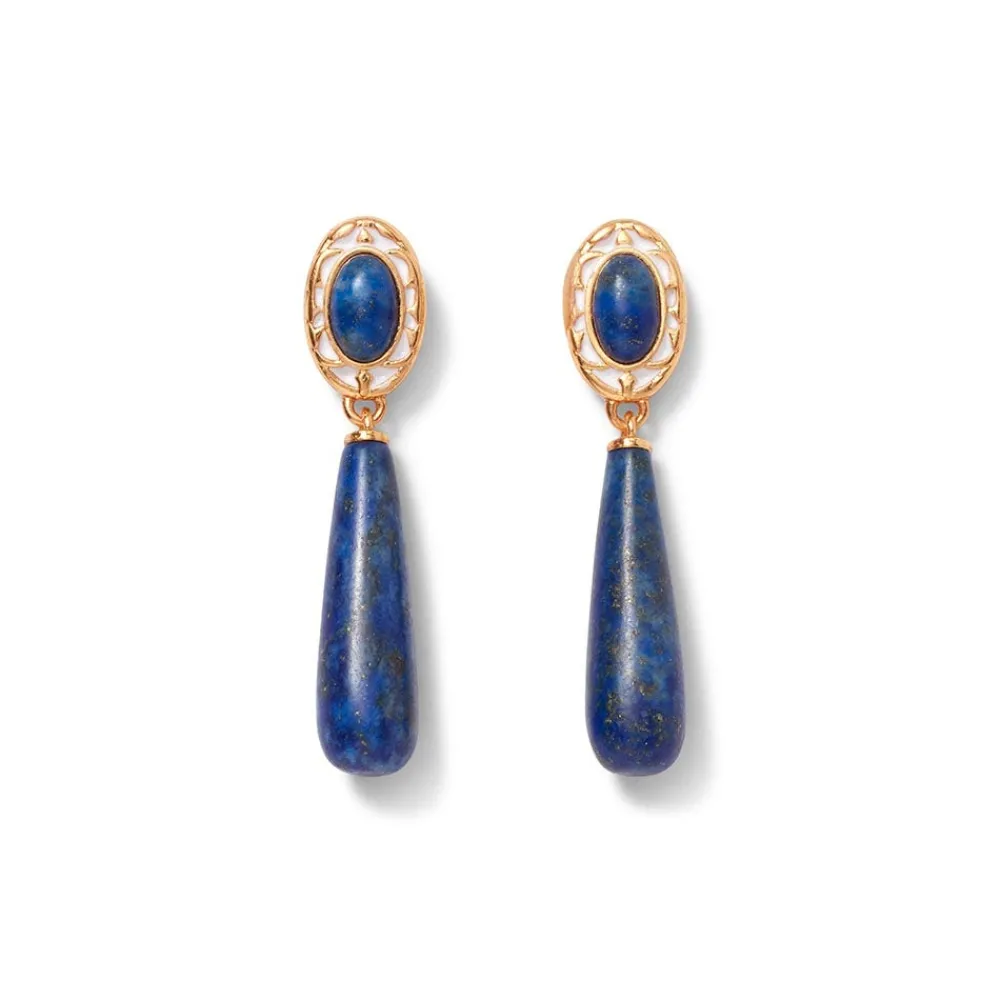 spanish_baldric_lapis_braided_necklace_and_elongated_drop_earrings_set_4.webp Spanish Baldric Lapis Braided Necklace and Elongated Drop Earrings Set*The Met Store Hot