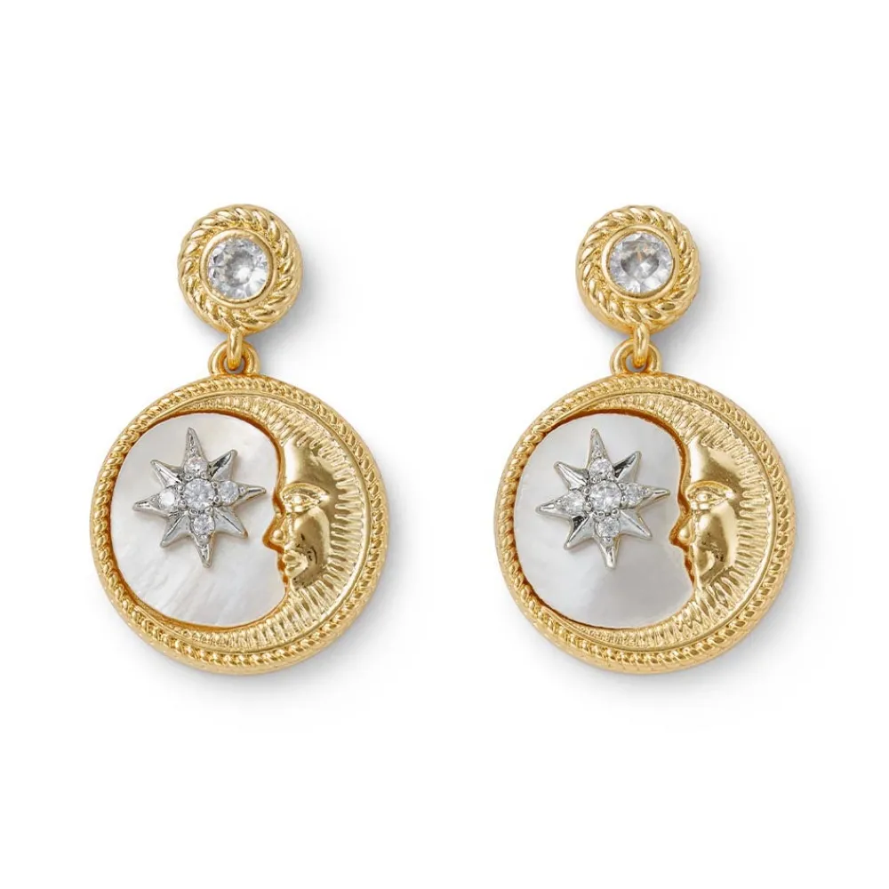 spanish_day_and_night_moon_drop_earrings_0.webp Spanish Day and Night Moon Drop Earrings*The Met Store Outlet