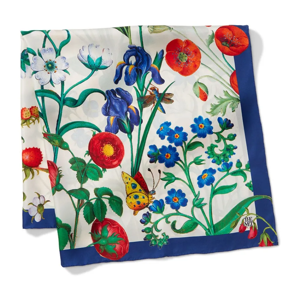 the_met_cloisters_garden_square_silk_scarf_3.webp The Met Cloisters Garden Square Silk Scarf*The Met Store Discount