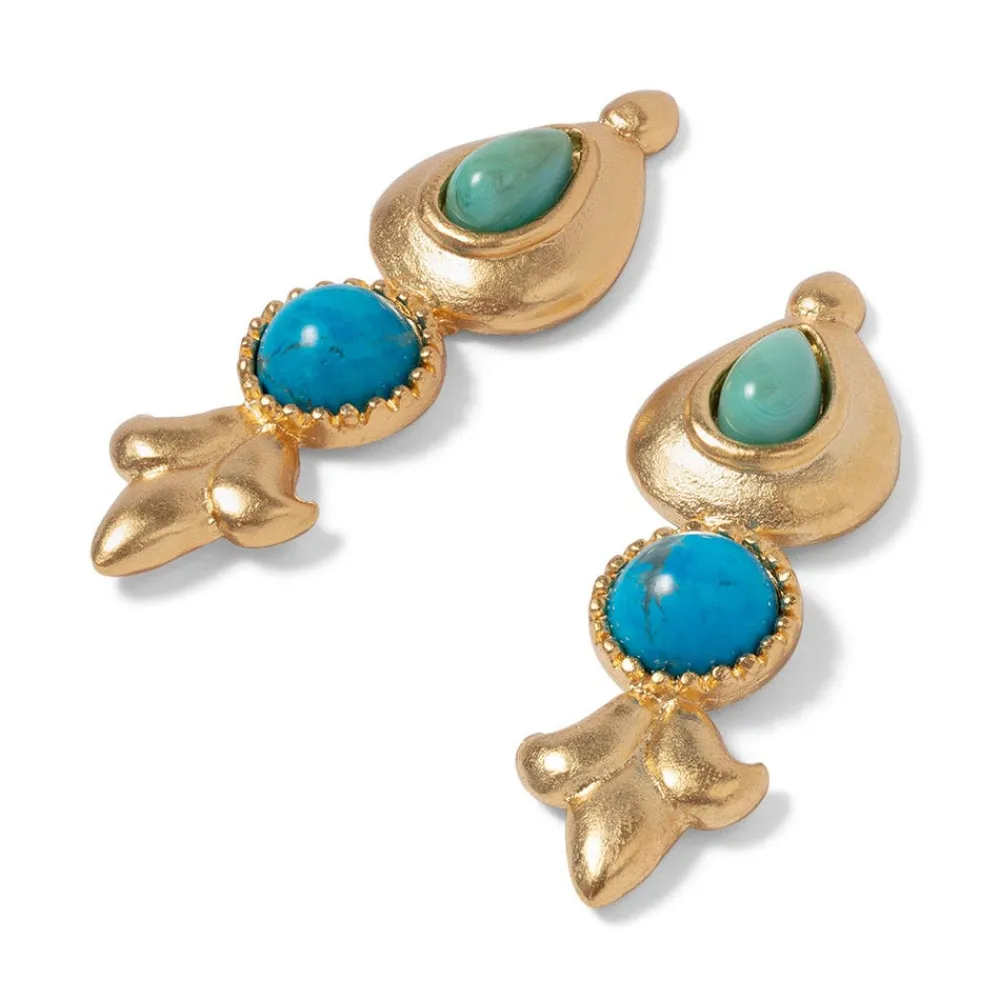 tibetan_turquoise_drop_earrings_1.webp Tibetan Turquoise Drop Earrings*The Met Store Flash Sale