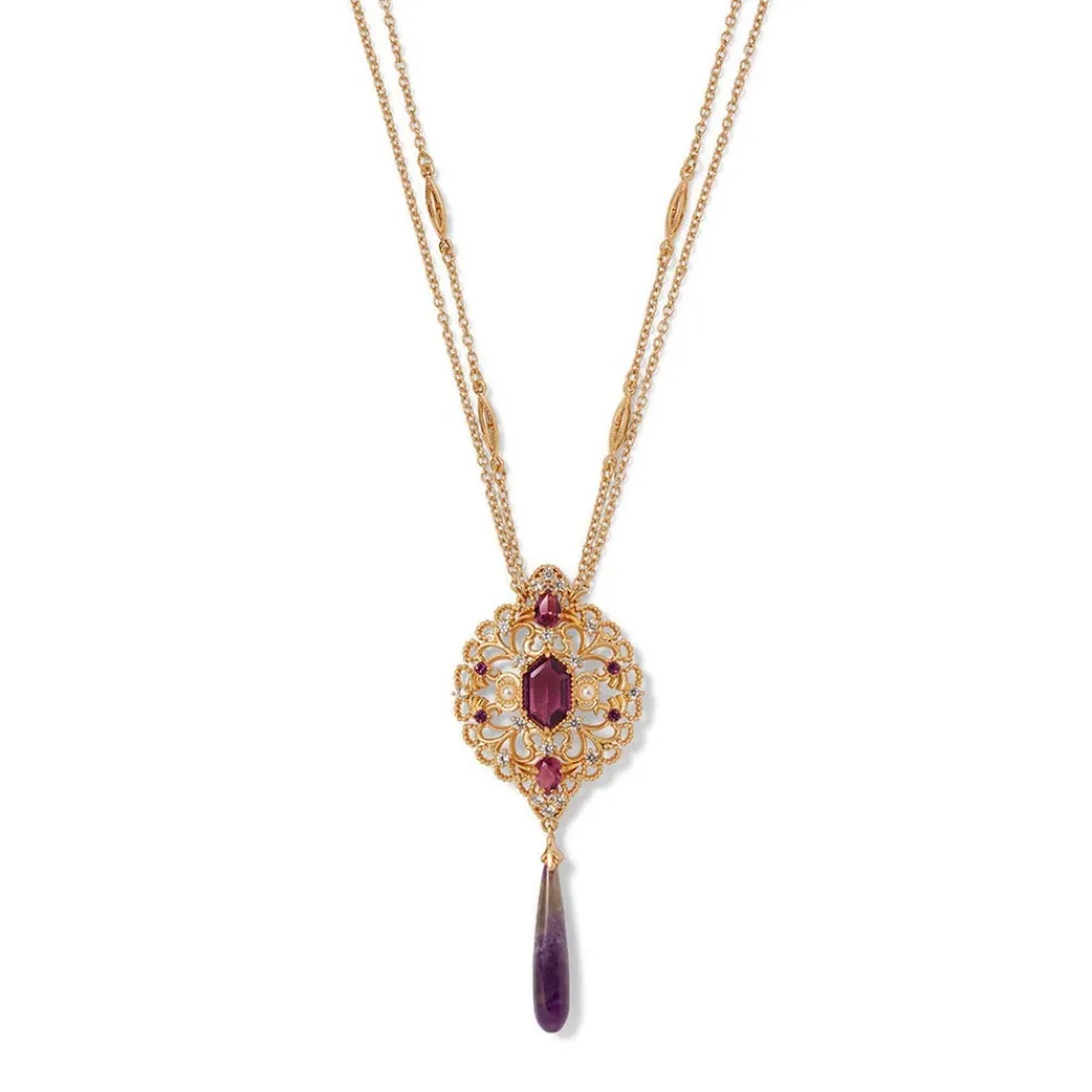 turkish_amethyst_long_pendant_necklace_0.webp Turkish Amethyst Long Pendant Necklace*The Met Store Cheap