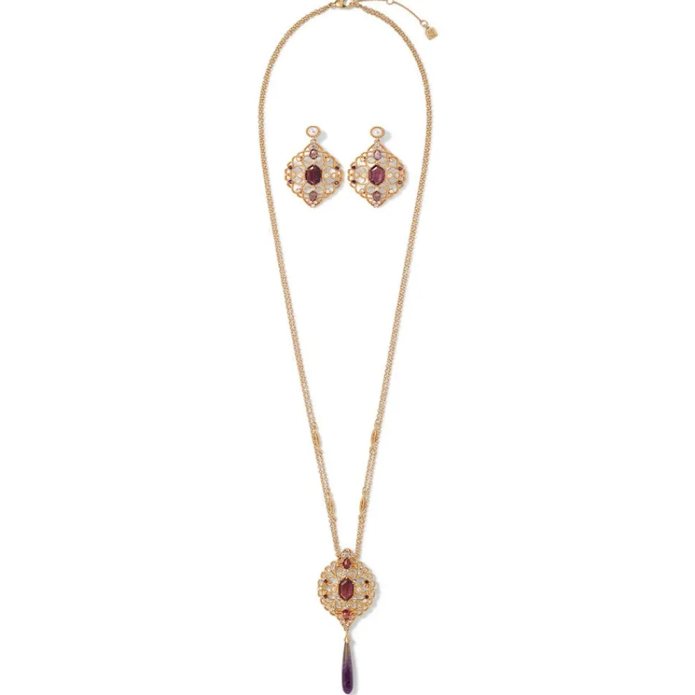turkish_amethyst_long_pendant_necklace_and_statement_earrings_set_0.webp Turkish Amethyst Long Pendant Necklace and Statement Earrings Set*The Met Store Flash Sale