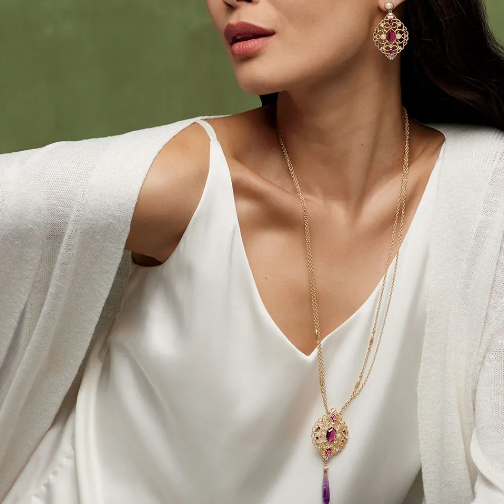 turkish_amethyst_long_pendant_necklace_and_statement_earrings_set_1.webp Turkish Amethyst Long Pendant Necklace and Statement Earrings Set*The Met Store Flash Sale