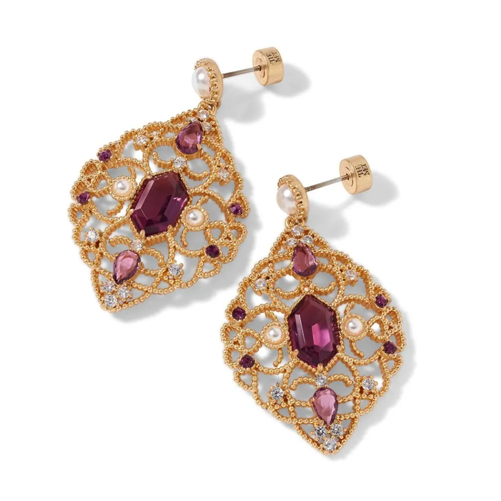 turkish_amethyst_statement_earrings_3.webp Turkish Amethyst Statement Earrings*The Met Store Fashion
