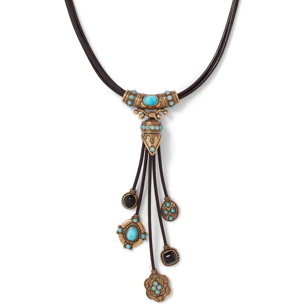 turkmen_leather_statement_necklace_0.webp Turkmen Leather Statement Necklace*The Met Store Flash Sale