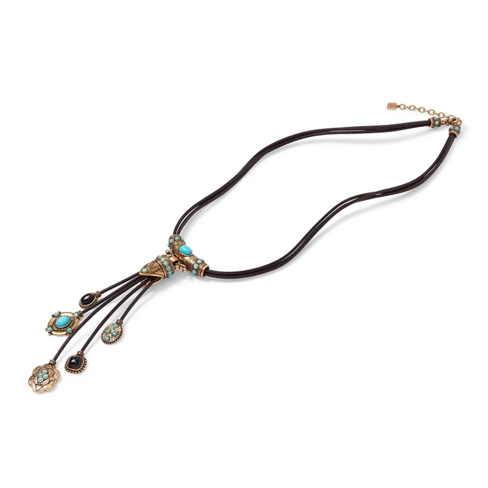 turkmen_leather_statement_necklace_3.webp Turkmen Leather Statement Necklace*The Met Store Flash Sale