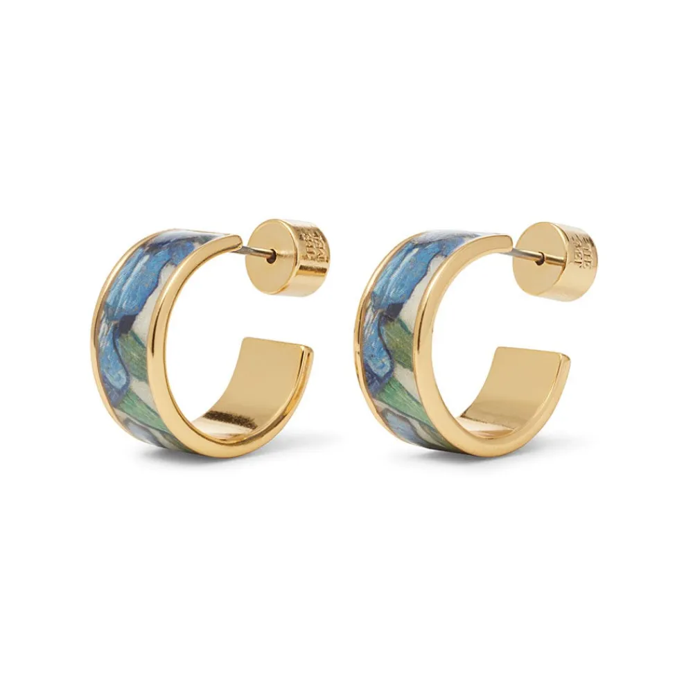 van_gogh_irises_enamel_hoop_earrings_1.webp Van Gogh Irises Enamel Hoop Earrings*The Met Store Cheap