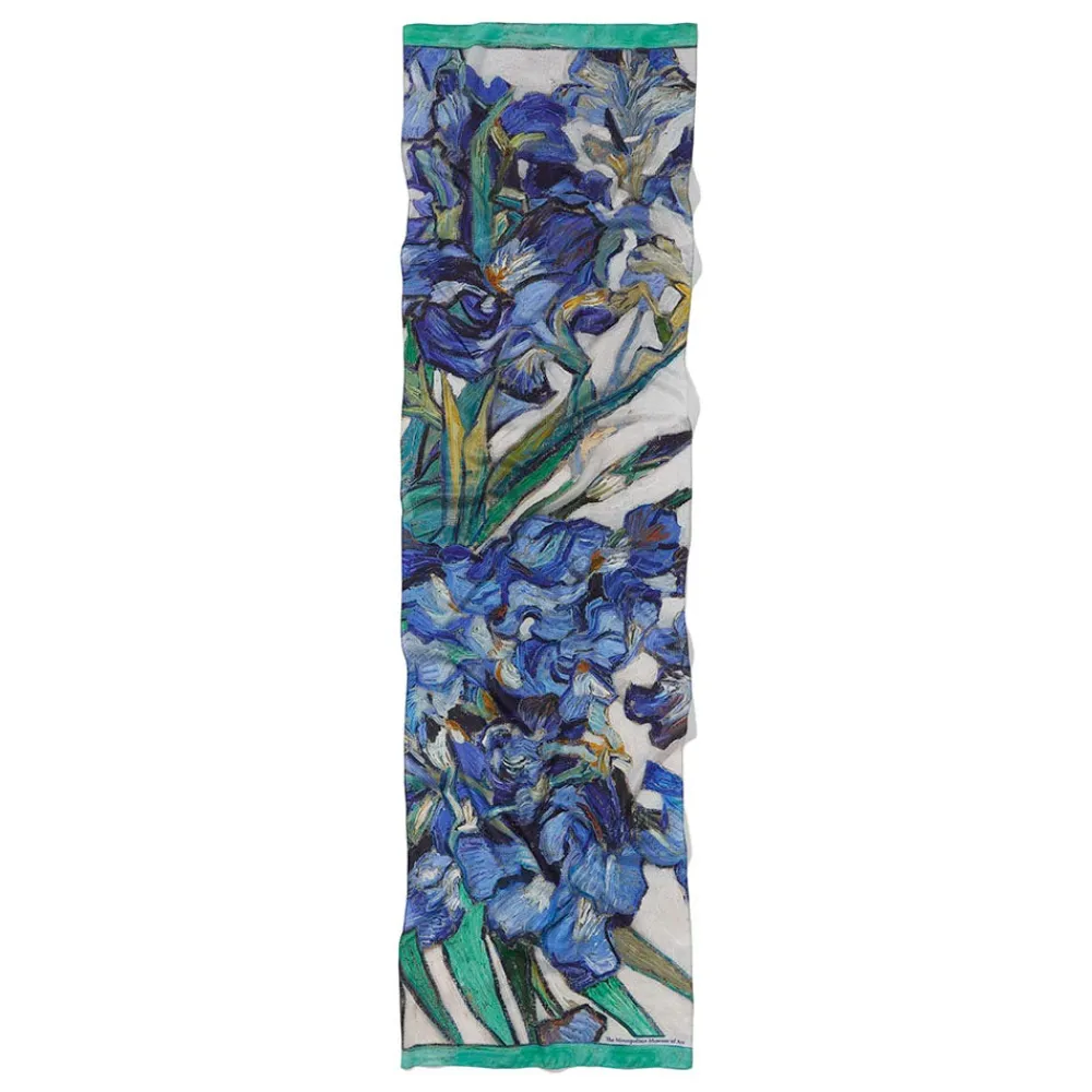 van_gogh_irises_oblong_silk_scarf_3.webp Van Gogh Irises Oblong Silk Scarf*The Met Store Store