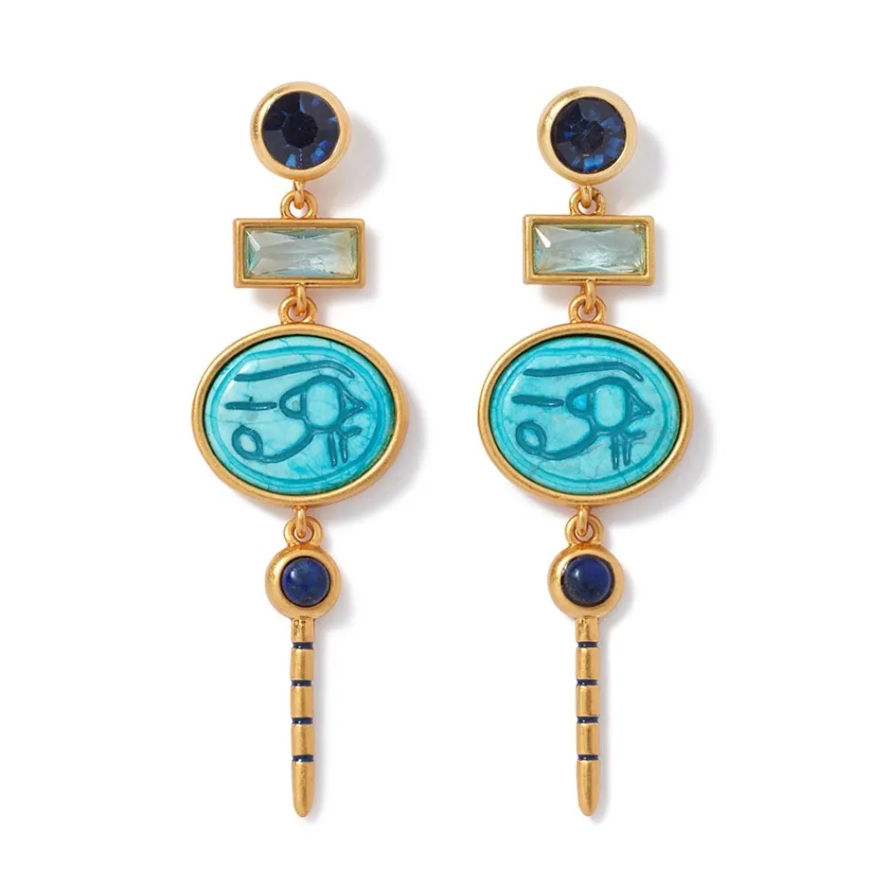 wedjat_eye_scarab_drop_earrings_0.webp Wedjat Eye Scarab Drop Earrings*The Met Store Hot