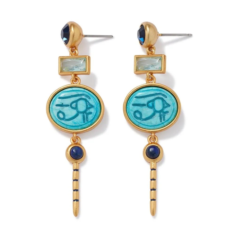 wedjat_eye_scarab_drop_earrings_2.webp Wedjat Eye Scarab Drop Earrings*The Met Store Hot