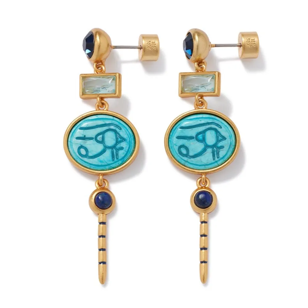 wedjat_eye_scarab_drop_earrings_3.webp Wedjat Eye Scarab Drop Earrings*The Met Store Hot