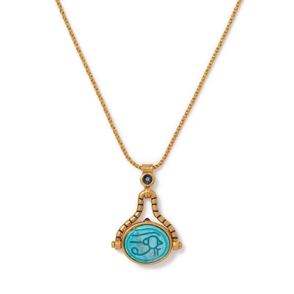 wedjat_eye_scarab_spinning_pendant_necklace_0.webp Wedjat Eye Scarab Spinning Pendant Necklace*The Met Store Best