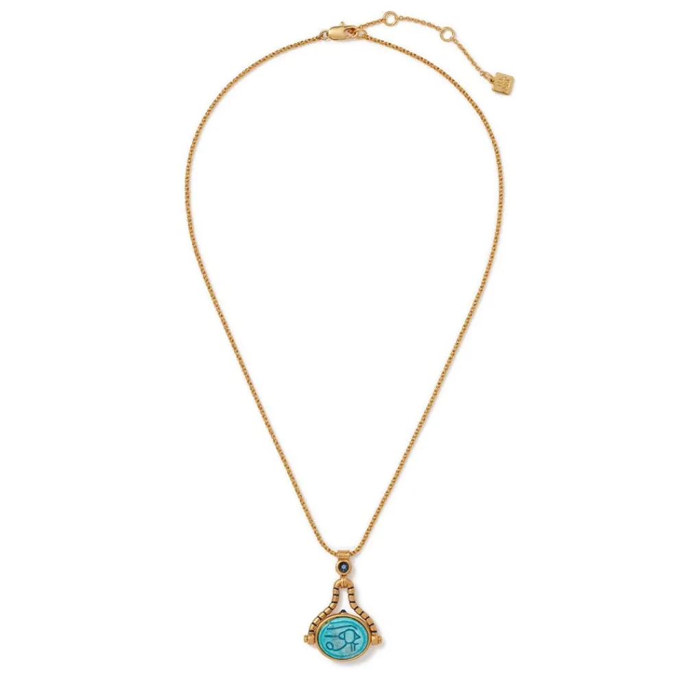 wedjat_eye_scarab_spinning_pendant_necklace_2.webp Wedjat Eye Scarab Spinning Pendant Necklace*The Met Store Best