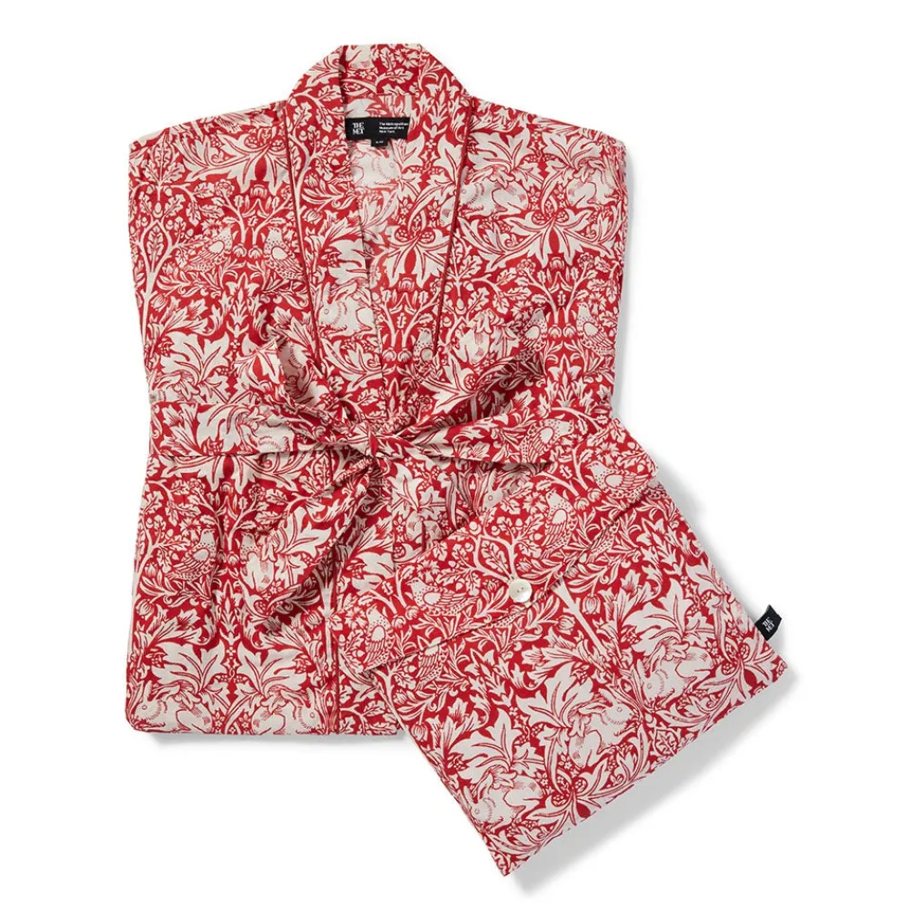william_morris_brother_rabbit_unisex_cotton_robe_4.webp William Morris Brother Rabbit Unisex Cotton Robe*The Met Store New