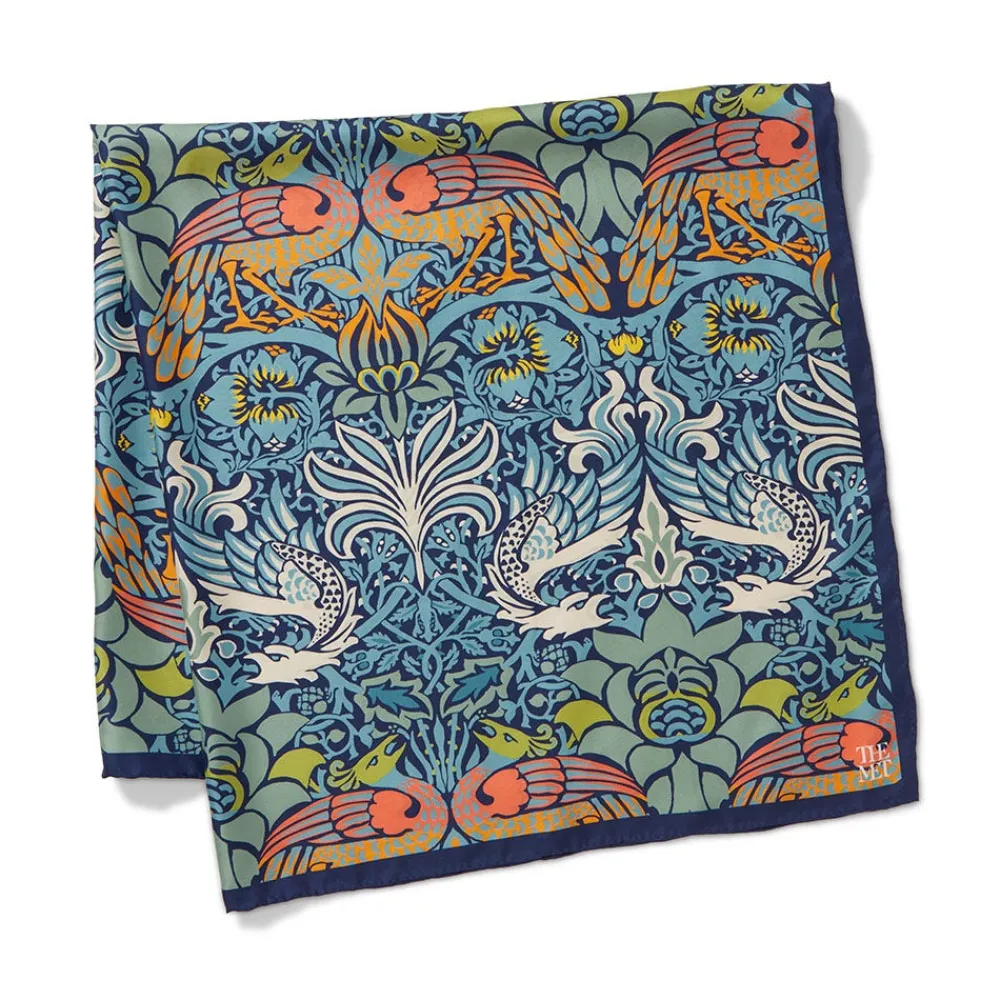 william_morris_peacock_and_dragon_square_silk_scarf_3.webp William Morris Peacock and Dragon Square Silk Scarf*The Met Store Best