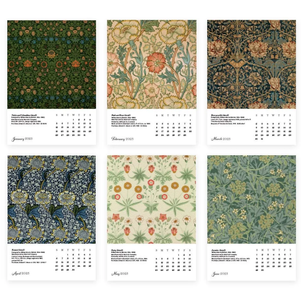 william_morris_plexiglass_calendar_refill__1.webp William Morris Plexiglass Calendar Refill 2025*The Met Store Shop